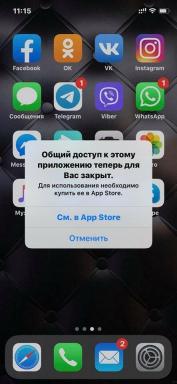 Fout bij gesloten applicatie delen op iPhone