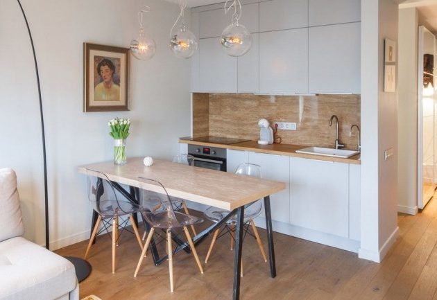 Kleine keuken ontwerp: meubilair foto's
