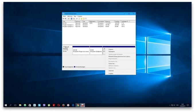 Windows-pc niet de harde schijf: het menu "Disk Management"