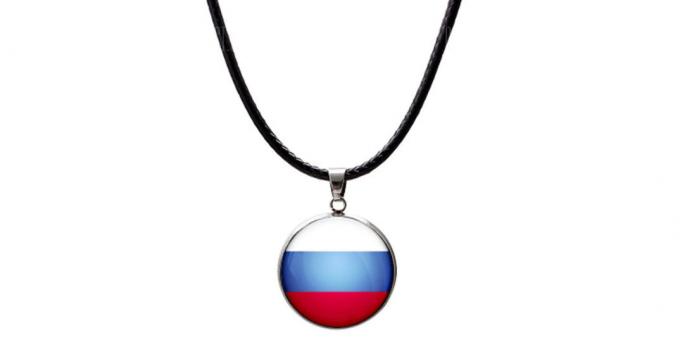 Sport attributen: ophanging met Russische vlag
