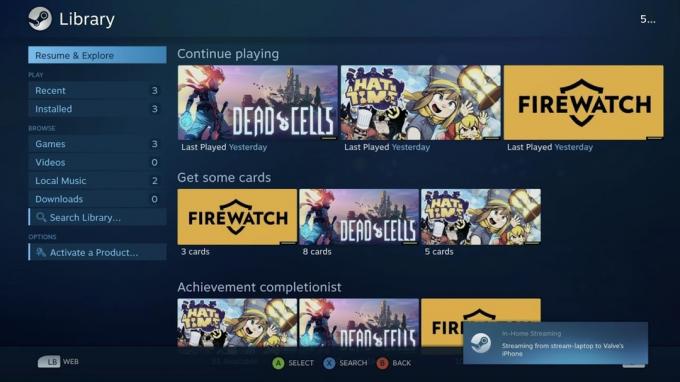 Steam Link: Library
