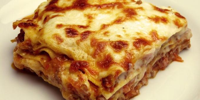 Classic lasagna met gehakt en bechamelsaus