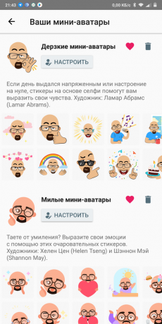Set van stickers: Mini avatars