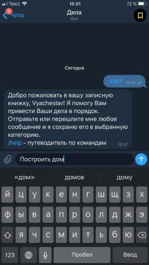 Hoe om aantekeningen te maken en naar de "Favorites" met de hulp van een bot in Telegram lossen