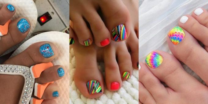 Trendy pedicure 2018: Abstracties