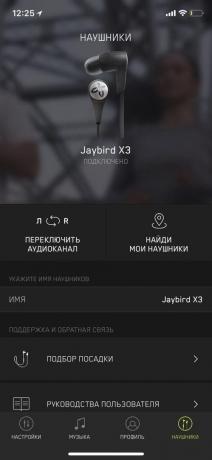 Jaybird X3: mobiele applicatie