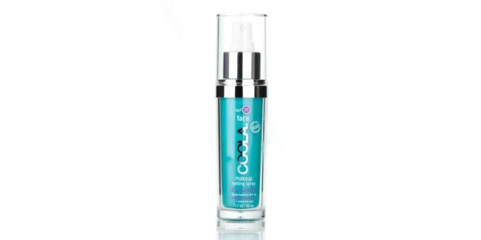 de beste zonnebrandcrème: Sunscreen Spray voor het gezicht Coola Makeup Instelling Spray