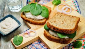 Vegetarische Bean Pate Sandwich