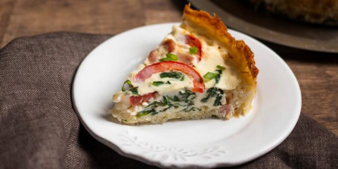 Simpele aardappelquiche