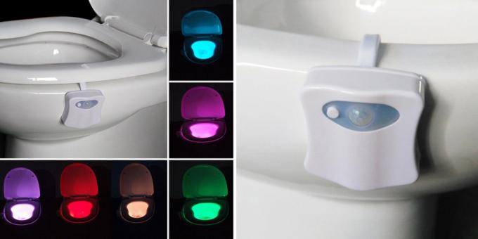Gekleurde lichten voor toiletpapier