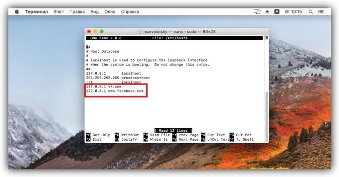 Hoe maak je een site in MacOS te blokkeren met behulp van hosts-bestand