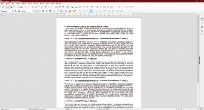 Tel het aantal tekens in tekst: LibreOffice Writer