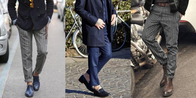 De meest modieuze broeken voor mannen: Broek in een verticale strook