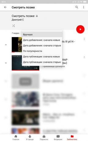 Handige YouTube-functies voor Android: video's sorteren in de lijst Later bekijken