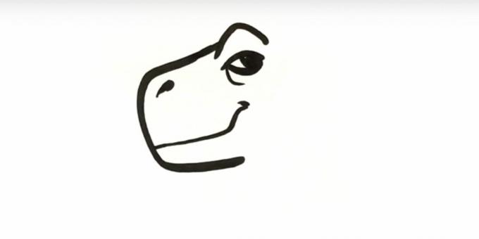 Hoe een dinosaurus te tekenen: voeg een mond toe