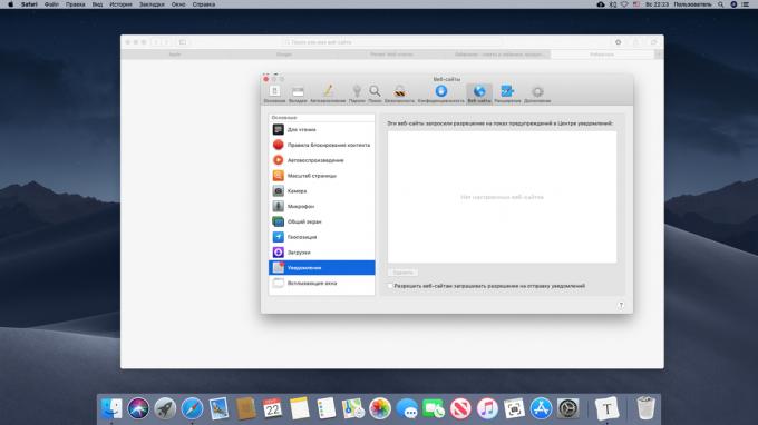 Configureren op Mac verbod websites meldingen