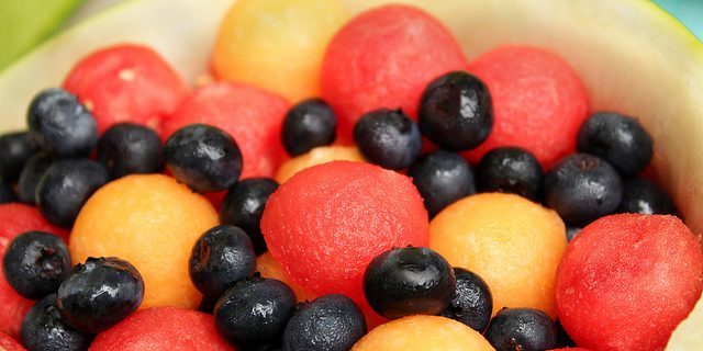 op een lege maag: fruit