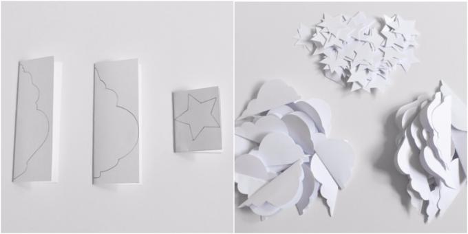 Kerstmisslinger gemaakt van papier