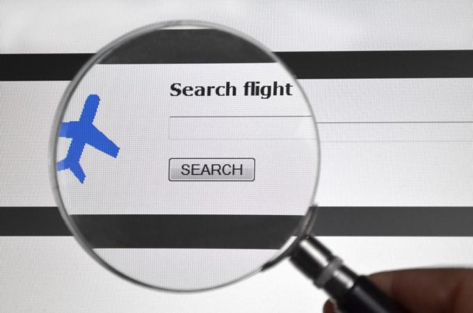 Zoek vlucht, luchtvaartmaatschappij zoekservice op het web