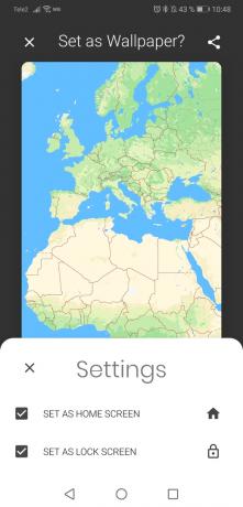 Cartogram - wallpaper voor Android-gebaseerde Google Maps: installatiemethodes