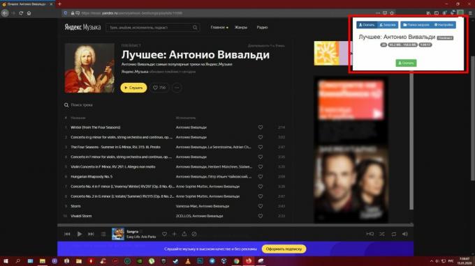 Download muziek van Yandex. Muziek ": Yandex Music Fisher