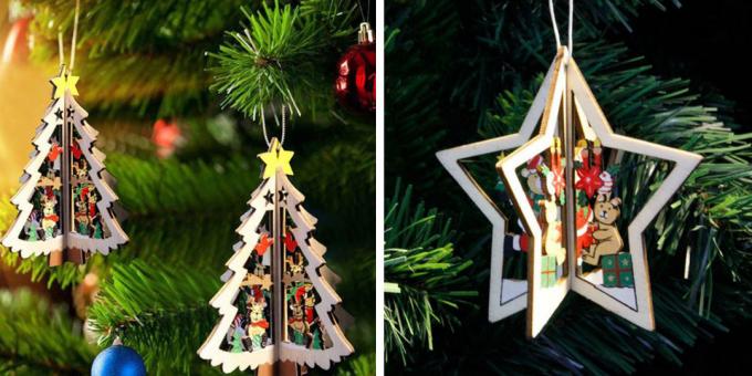 Het speelgoed van Kerstmis met AliExpress: driedimensionale kerstbomen en sterren