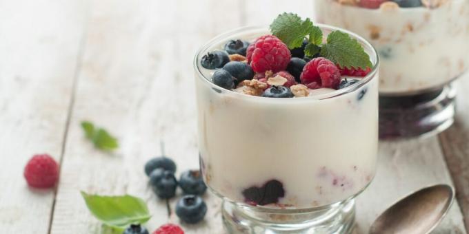 Welke voedingsmiddelen bevatten jodium: yoghurt