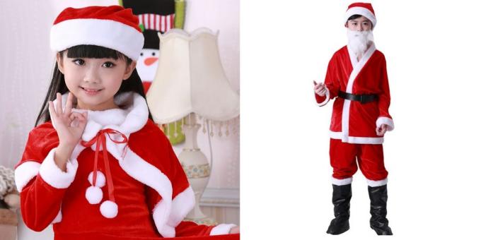 Nieuwe jaar kostuums voor kinderen: helpers van de kerstman