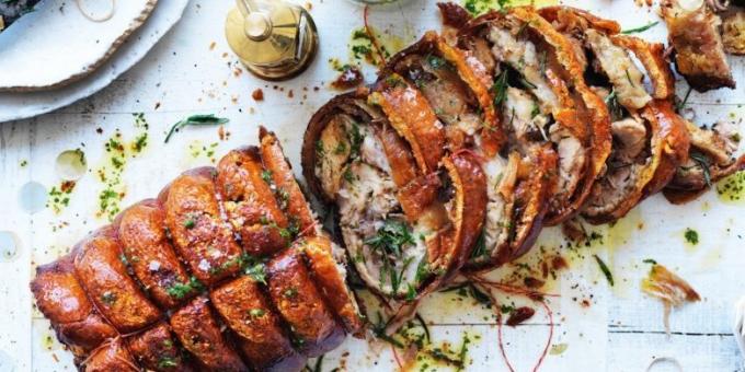 Varkensvlees in de oven: Italiaanse porchetta van Jamie Oliver