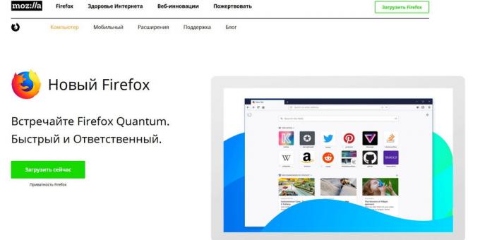 Versie van Firefox: Firefox Quantum