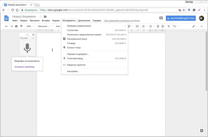 Google Docs add-ons: ingang voice