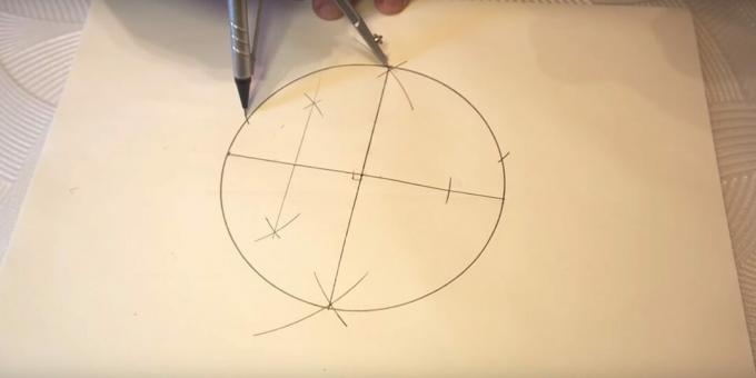 Hoe een vijfpuntige ster te tekenen: markeer punten bovenaan