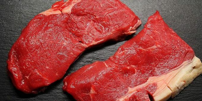 Welke voedingsmiddelen bevatten veel ijzer: rood vlees