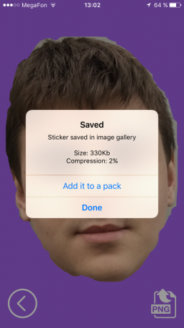 Hoe de stickers voor Telegram te maken: Klik op Toevoegen aan een pak
