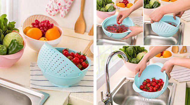 Bowl voor het wassen van groenten en fruit