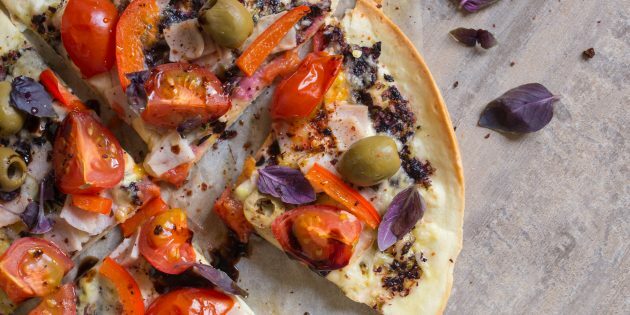 Tortilla pizza: kant-en-klaar gerecht