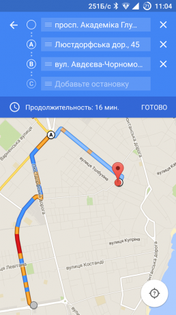 Google Maps: diverse bestemmingen