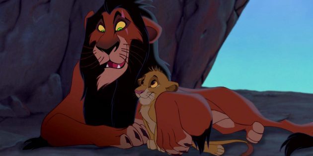 Simba en Scar in de animatiefilm "The Lion King"