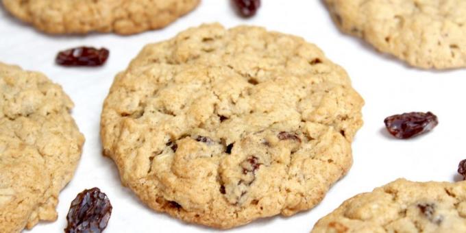 Recepten lekkere koekjes: Koekjes met rozijnen en havermout