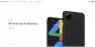 Pixel 4A die per ongeluk op de Google-site wordt weergegeven
