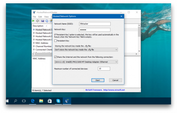 HostedNetworkStarter en het access point in Windows