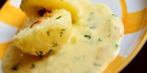 9 Het recept is eenvoudig en stevige gerechten met gesmolten kaas