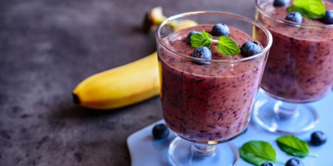 Blueberry Banana Avocado Diet Smoothie: een eenvoudig recept