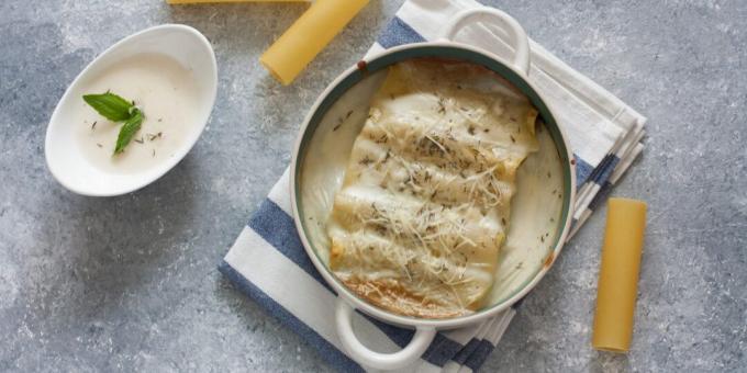 Cannelloni met champignons en bechamelsaus