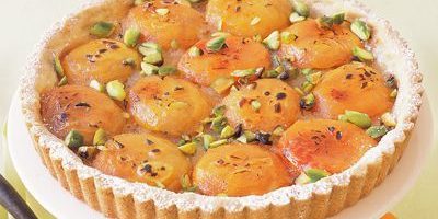 Cake met abrikozen: cake Zand met abrikozen en pistache noten
