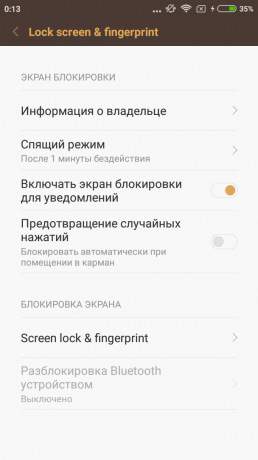 Xiaomi redmi 3S: het vergrendelingsscherm
