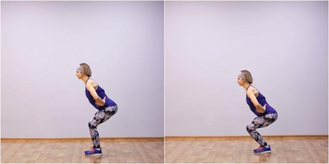 diepe squat: buighoek van tibia
