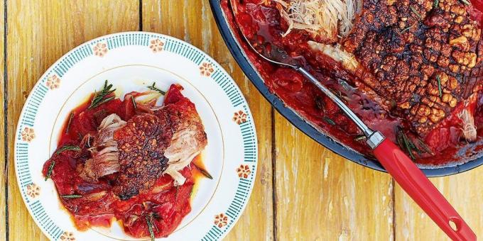 Wat te koken varkensvlees: varkensvlees in een pittige saus