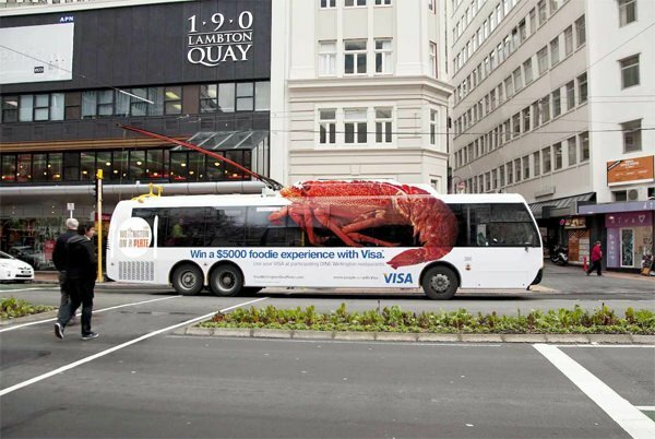 reclame op trolleybussen