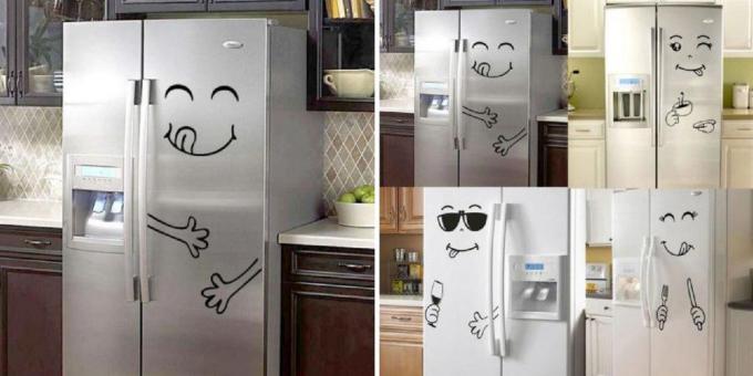 Sticker op de koelkast